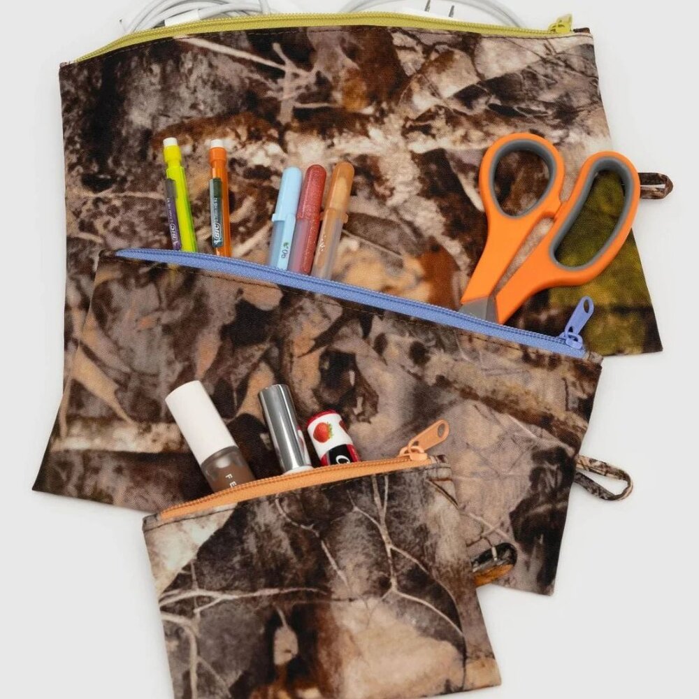 NWT Baggu Flat Pouch Set - Photo Forest - Picture 3 of 3